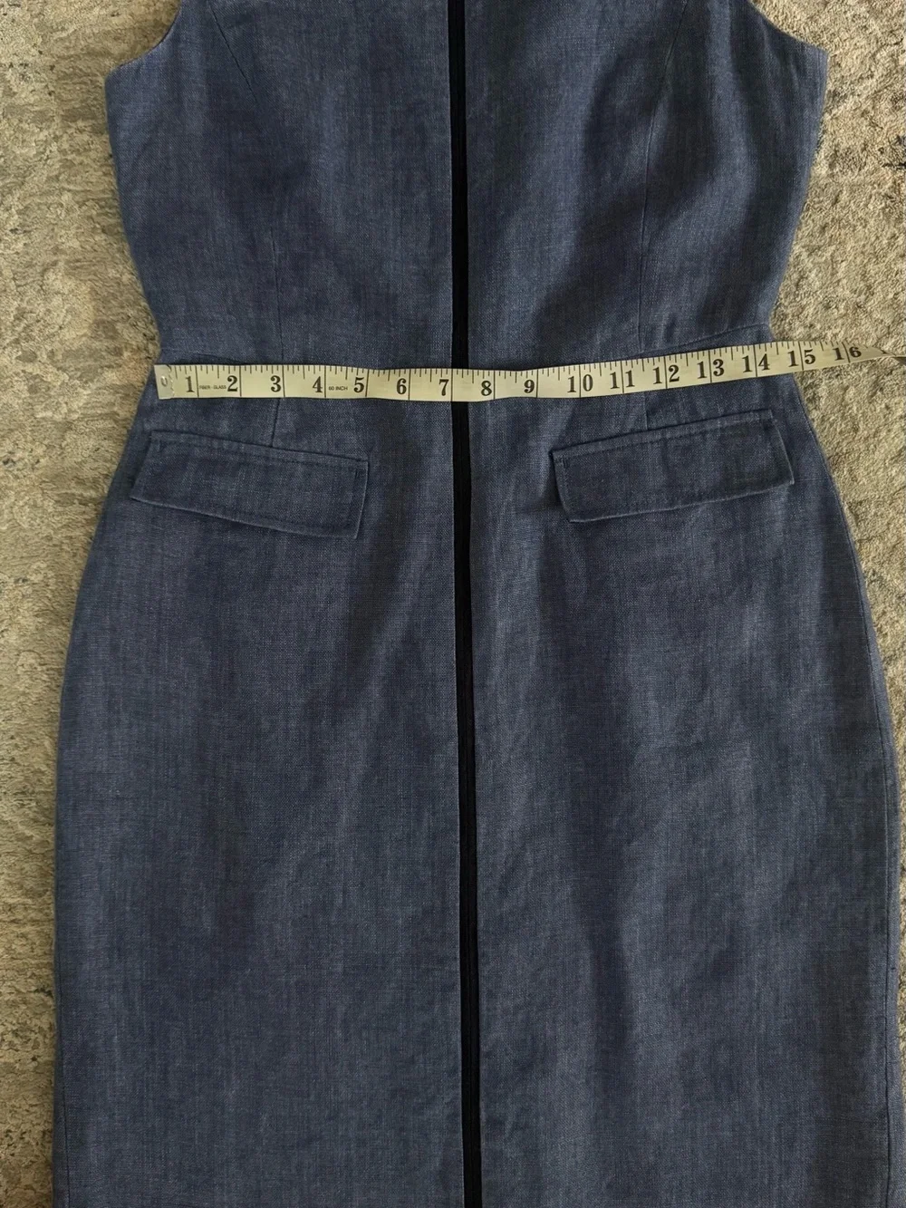 J. Crew Patch Pocket Sheath Dress in Tipped Linen
